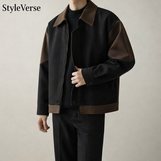StyleVerse Korean Style Flap Zipper Jacket