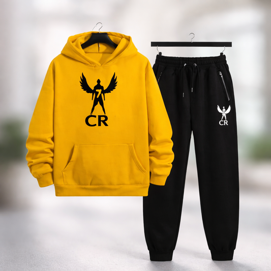 Christiano Ronaldo CR7 printed kangroo hoodie + trouser Winter Track Suit for men and boys