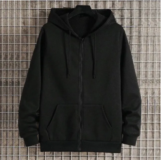 Men Fleece Zipper Hoodies Running Sweatshirts Fashion
