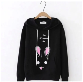 Winter stylish casual & cute printed fleece round neck hoodie for girls and women's