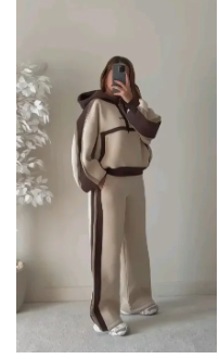 Cute Heart Design Co-Ord for Women – Soft Knit 2 Piece Suit