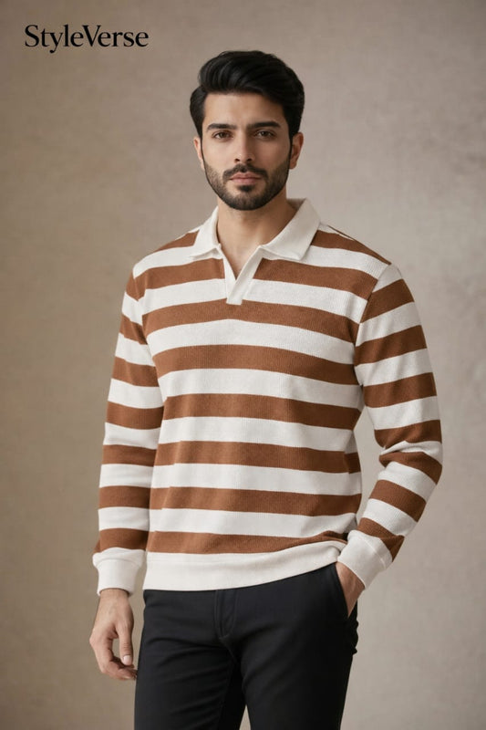 StyleVerse Lining Printed Full sleeve Tshirt