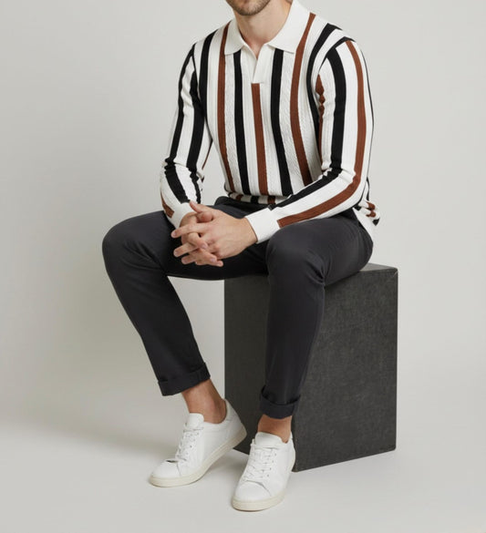 StyleVerse Lining Printed Full sleeve Tshirt