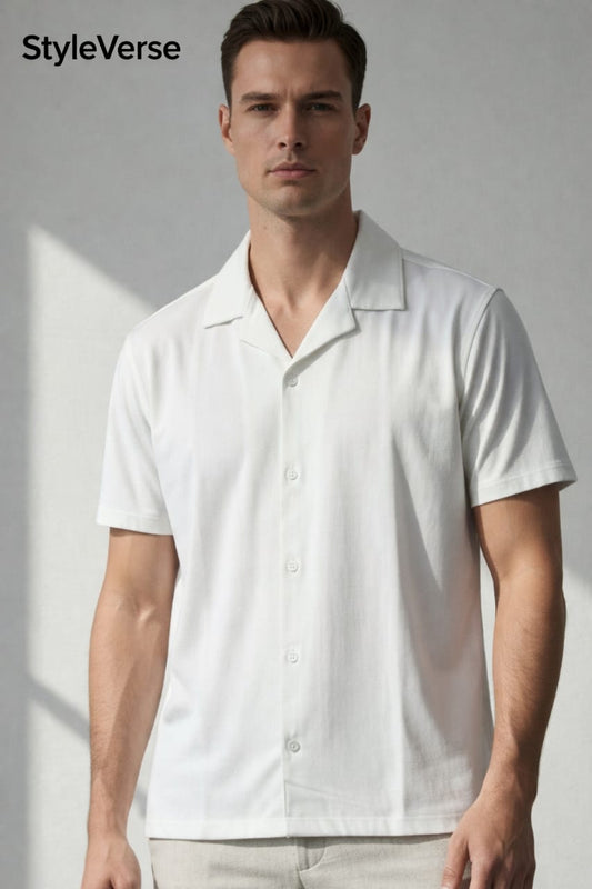 StyleVerse Coat collor simple shirt