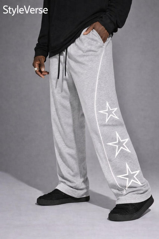 StyleVerse Side Star Printed WideLeg Trouser
