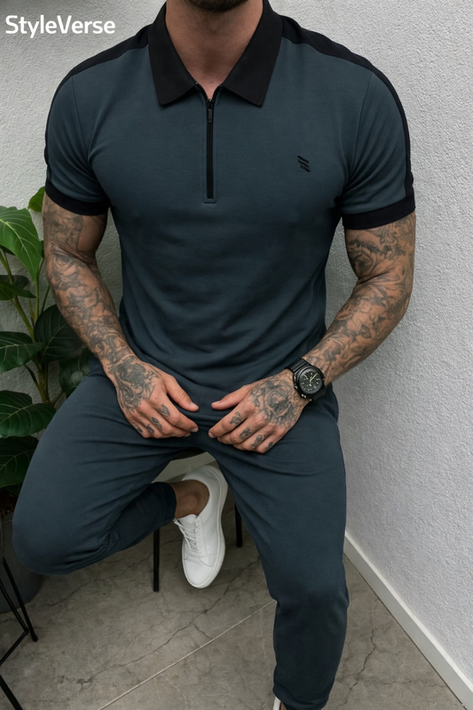 StyleVerse Zip Style Contrast collor Track Suit