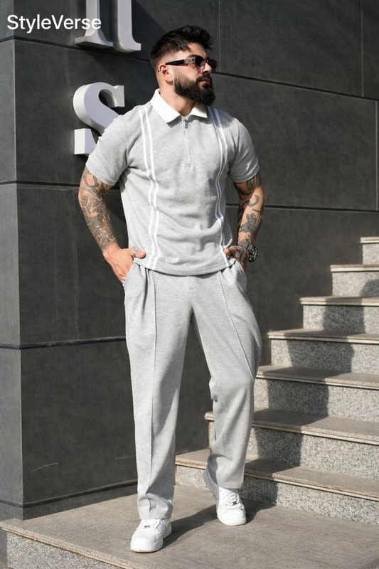 StyleVerse Zip stripe style track suit