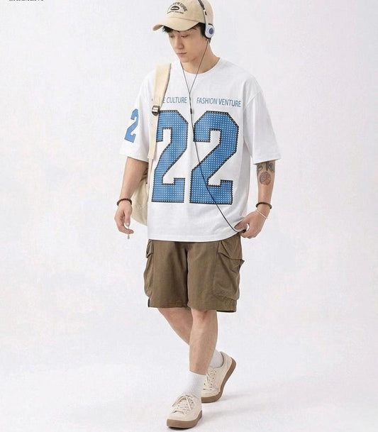 StyleVerseHeavy GSM 22 printed Dropshoulder