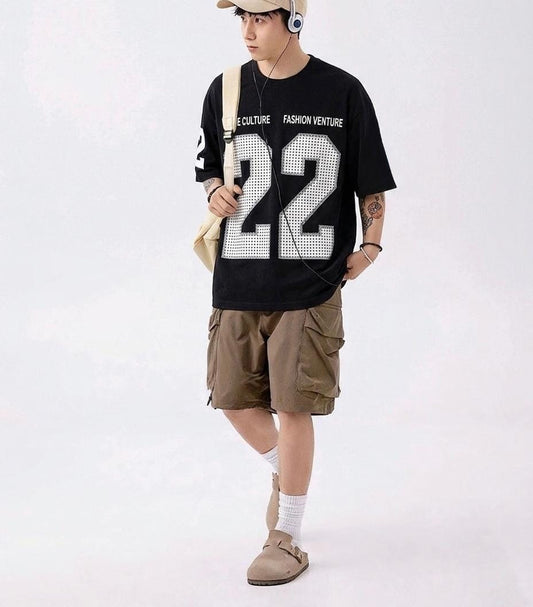 StyleVerseHeavy GSM 22 printed Dropshoulder