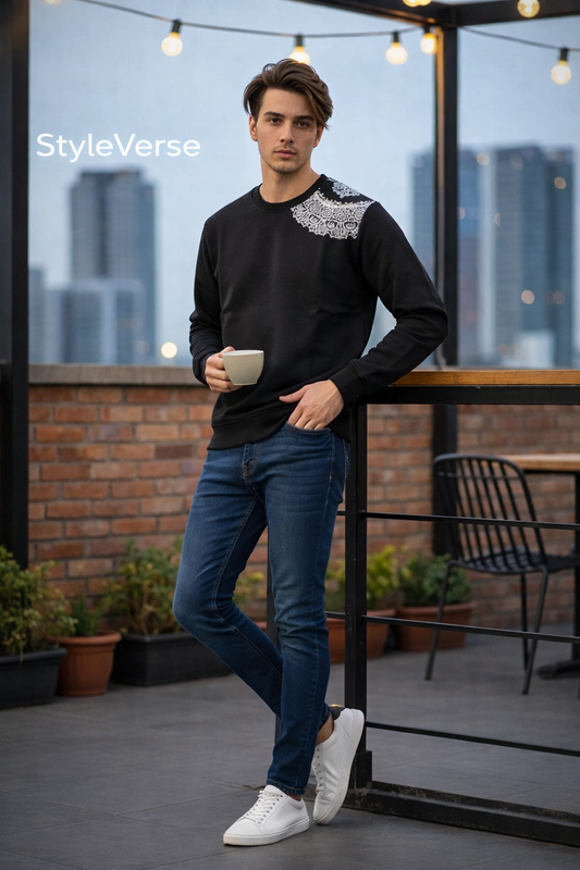 StyleVerse Royal Pattern SweatShirt