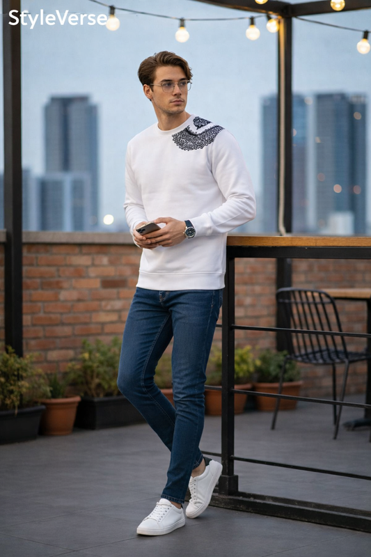 StyleVerse Royal Pattern SweatShirt