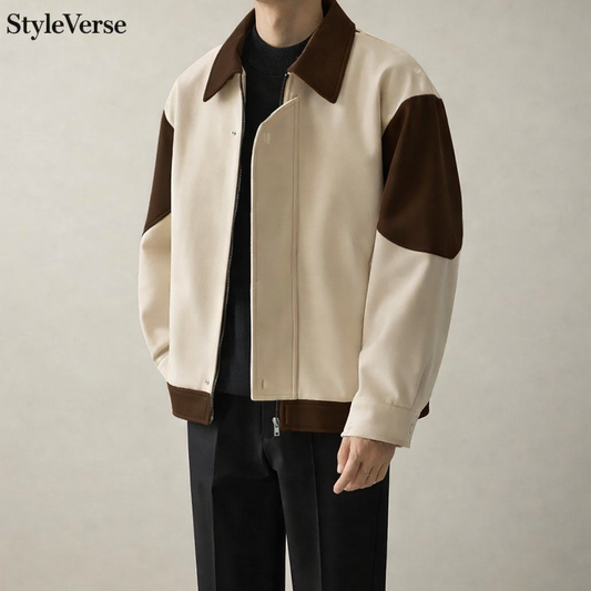 StyleVerse Korean Style Flap Zipper Jacket