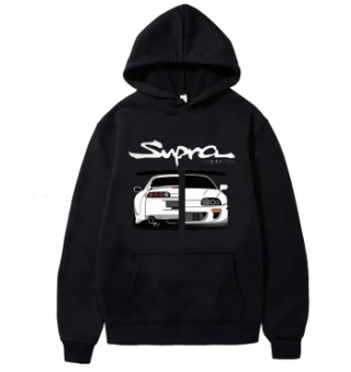 SUPRA Printed Fleece Hoodie – Stylish Winter Pullover for Men | Premium Streetwear