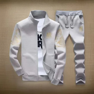 Mens Fleece Winter Tracksuit For Mens 2pcs