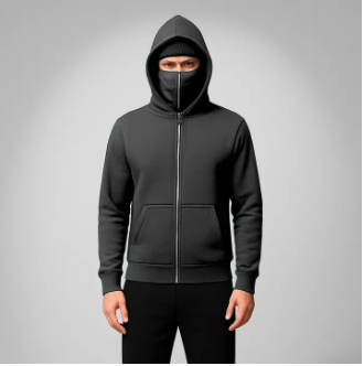 New Ninja Balaclava Zipper Hoodies For Men