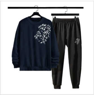 SIDE FACE LION Printed Tracksuit For Men and Boys