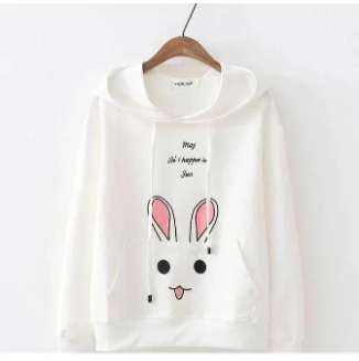 Winter stylish casual & cute printed fleece round neck hoodie for girls and women's