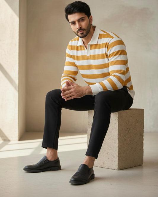 StyleVerse Lining Printed  Full sleeve Tshirt