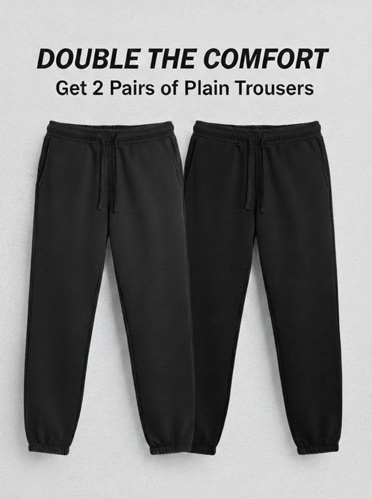 StyleVerse Pack of 2 mens plain trouser