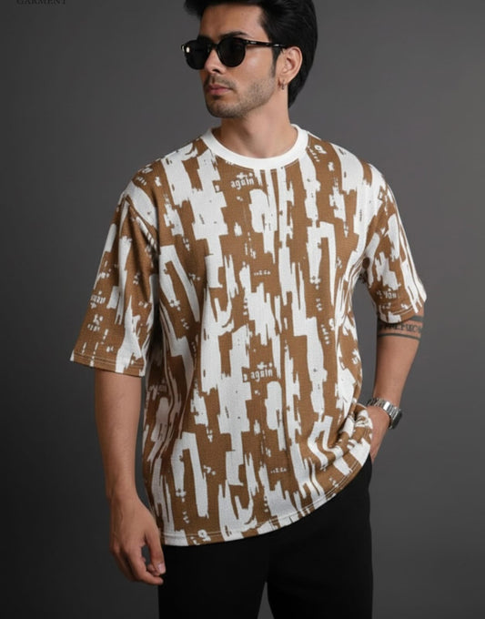 StyleVerse Knited Texture Printed Drop Shoulder